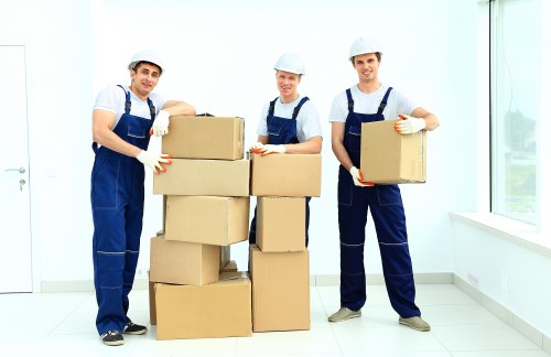 Boxes and furniture prepared for a local relocation