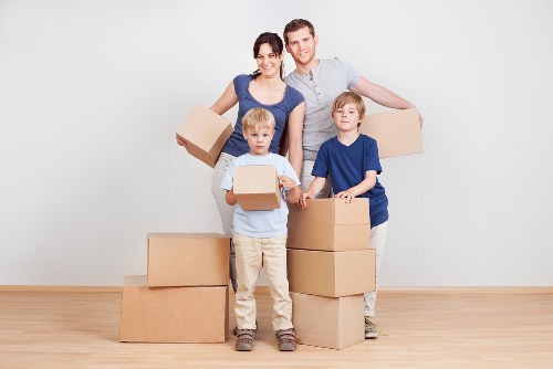 Packed household items ready for local removals in Crystal Palace