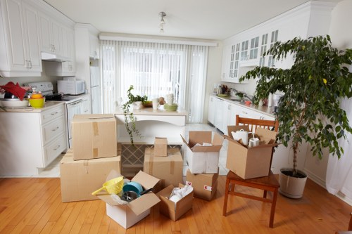 Checked moving van equipment and secure load preparation