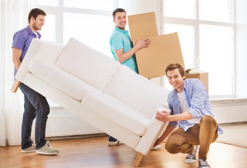 Preparation checklist scene for a removals job in Crystal Palace
