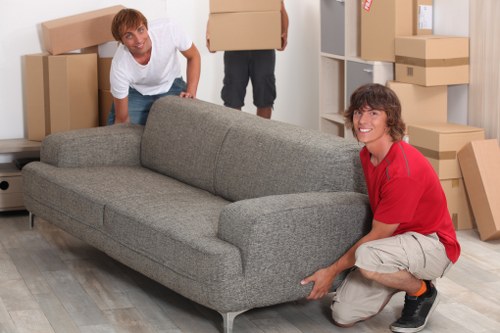 Local movers handling boxes and furniture for a Crystal Palace relocation