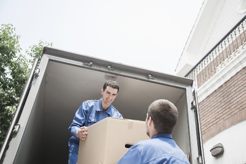 Local moving van parked on a residential street in Crystalpalace